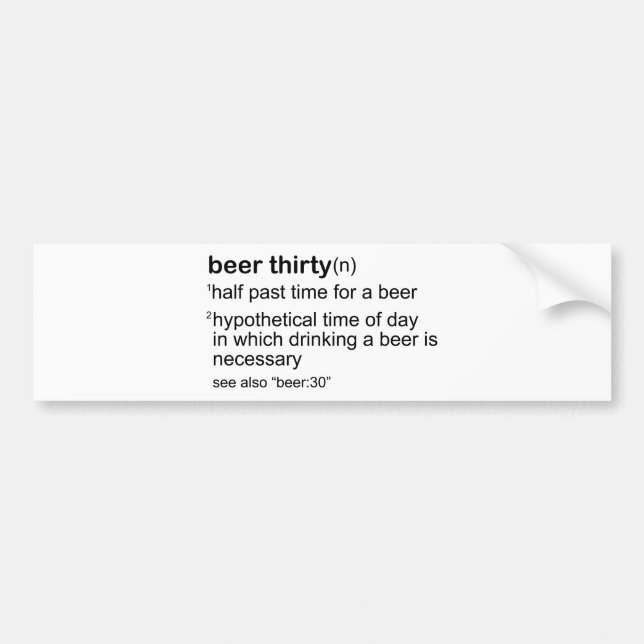 Adesivo Para Carro Cerveja trinta (Frente)