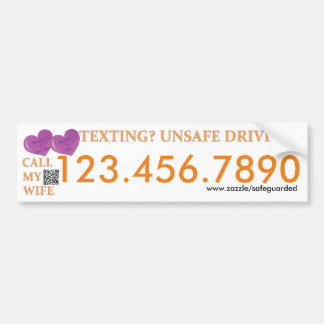 Adesivo Para Carro Chame minha esposa - LifeSaver Bumpe de Texting