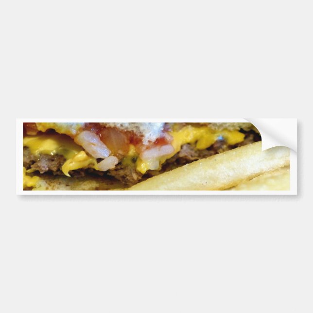 Adesivo Para Carro Cheeseburger e Fries (Frente)
