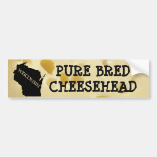 Adesivo Para Carro Cheesehead produzido puro Wisconsin Sticke