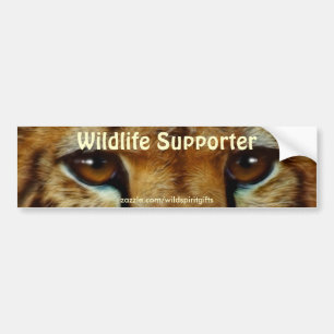 Adesivo Para Carro CHEETAH EYES Wildlife Supporter BUMPER STICKER