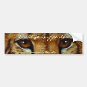 Adesivo Para Carro CHEETAH EYES Wildlife Supporter BUMPER STICKER