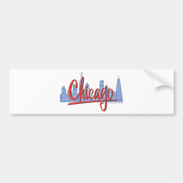 ADESIVO PARA CARRO CHICAGO VERMELHO (Frente)