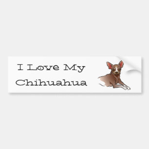 Adesivo Para Carro Chihuahua de Brown - amor de I minha chihuahua