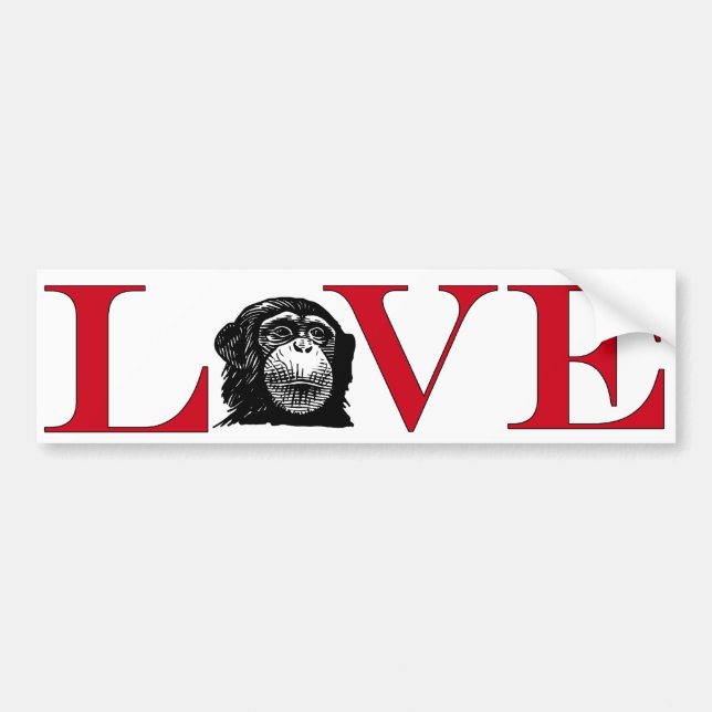 Adesivo Para Carro Chimp Lover Bumpersticker (Frente)