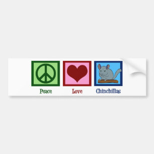 Adesivo Para Carro Chinchilas do amor da paz