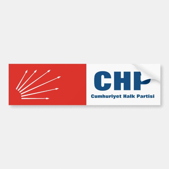 Adesivo Para Carro CHP do Partido Republicano Turco (Frente)