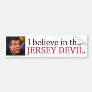 Adesivo Para Carro Chris Christie: Eu acredito no diabo do jérsei