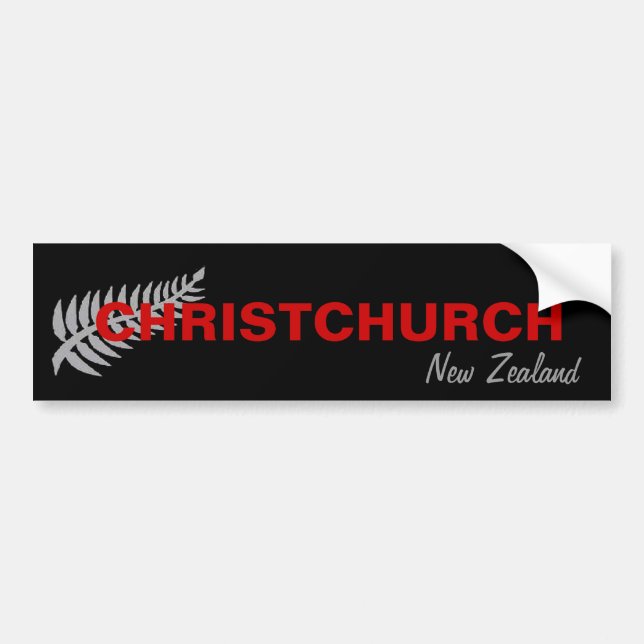 ADESIVO PARA CARRO CHRISTCHURCH, NOVA ZELÂNDIA (Frente)