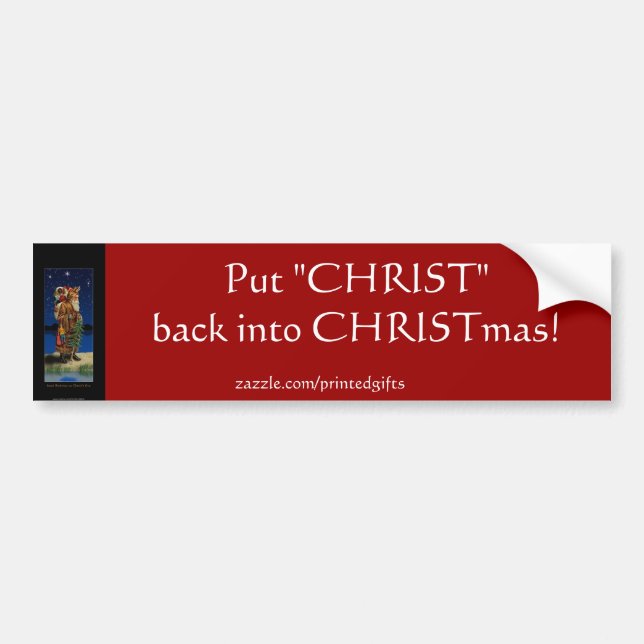 Adesivo Para Carro Christian CHRISTMAS Bumper Sticker (Frente)
