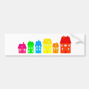 Adesivo Para Carro Cidade colorida