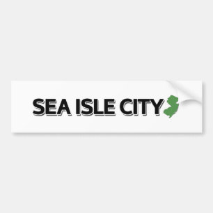 Adesivo Para Carro Cidade da ilha do mar, New-jersey