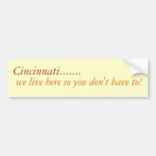 Adesivo Para Carro Cincinnati… nós vivemos aqui