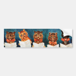 Adesivo Para Carro Cinco Cats Cantando, Louis Wain