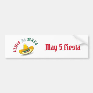 Adesivo Para Carro Cinco de maio personalizáveis Fiesta