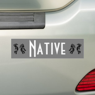 Adesivo Para Carro Cinza Americana Nativa Kokopelli