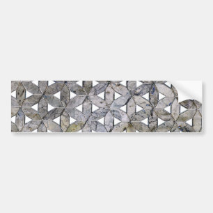 Adesivo Para Carro Cinza natural Stone Mosaic, flor da vida
