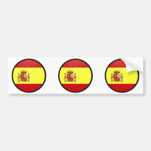 Adesivo Para Carro Círculo da bandeira da qualidade da espanha