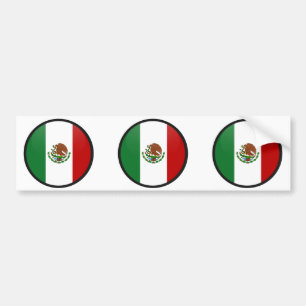 Adesivo Para Carro Círculo da bandeira da qualidade de México
