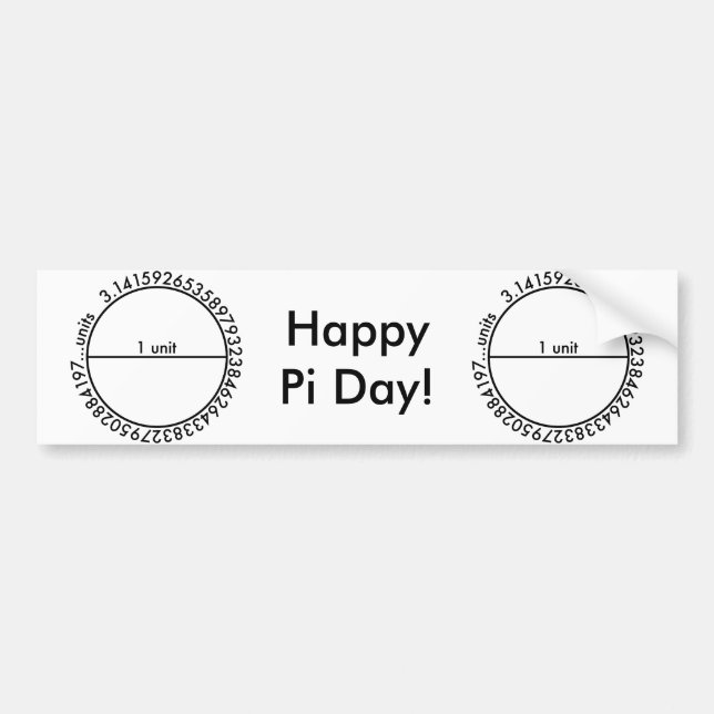 Adesivo Para Carro Círculo do Pi (Frente)