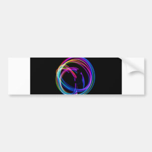 Adesivo Para Carro círculo neon-arco-íris