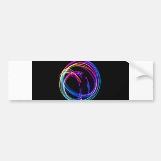 Adesivo Para Carro círculo neon-arco-íris (Frente)