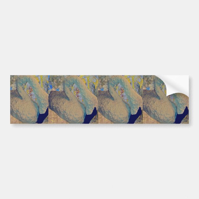 Adesivo Para Carro Cisnes de trompetista do autocolante no vidro (Frente)