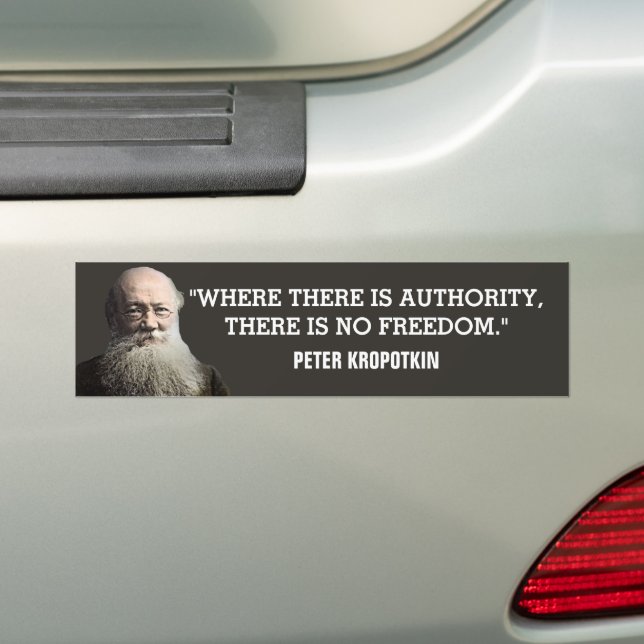 Adesivo Para Carro Citação da Autoridade Peter Kropotkin (No carro)