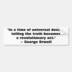 Adesivo Para Carro Citação da Verdade de George Orwell