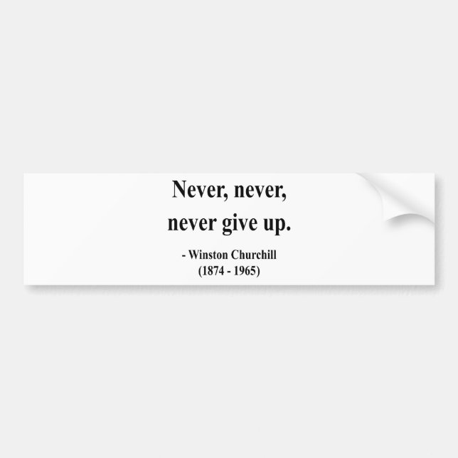 Adesivo Para Carro Citações 1a de Winston Churchill (Frente)