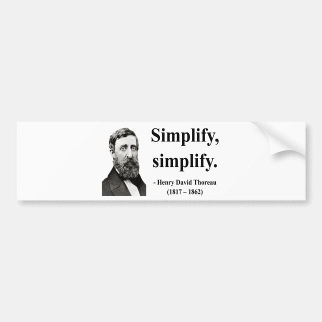 Adesivo Para Carro Citações 1b de Thoreau (Frente)