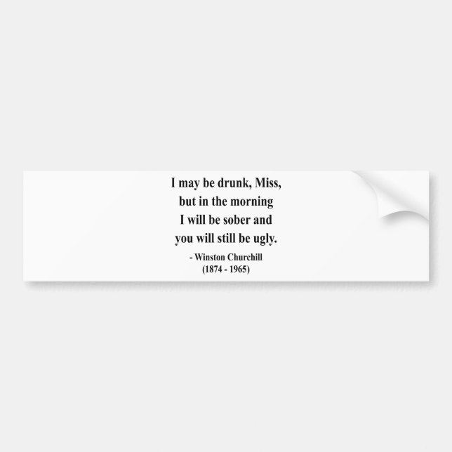 Adesivo Para Carro Citações 2a de Winston Churchill (Frente)