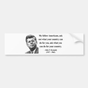 Adesivo Para Carro Citações 3b de JFK