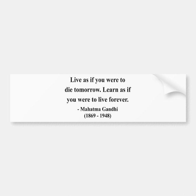 Adesivo Para Carro Citações 4a de Gandhi (Frente)
