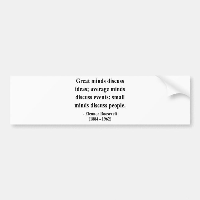 Adesivo Para Carro Citações 5a de Eleanor Roosevelt (Frente)