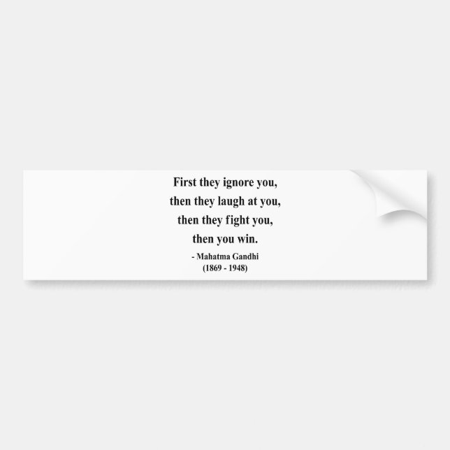Adesivo Para Carro Citações 5a de Gandhi (Frente)