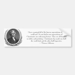 Adesivo Para Carro Citações Bumpersticker de Thomas Jefferson