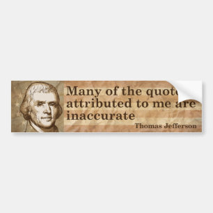 Adesivo Para Carro Citações de Thomas Jefferson