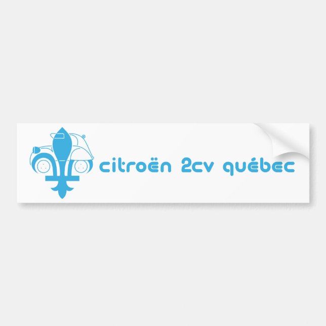 Adesivo Para Carro Citroën 2cv Quebeque auto-adesiva (Frente)