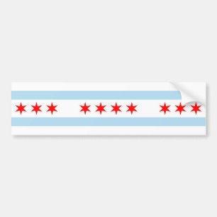 Adesivo Para Carro City Flag de Chicago (Illinois)
