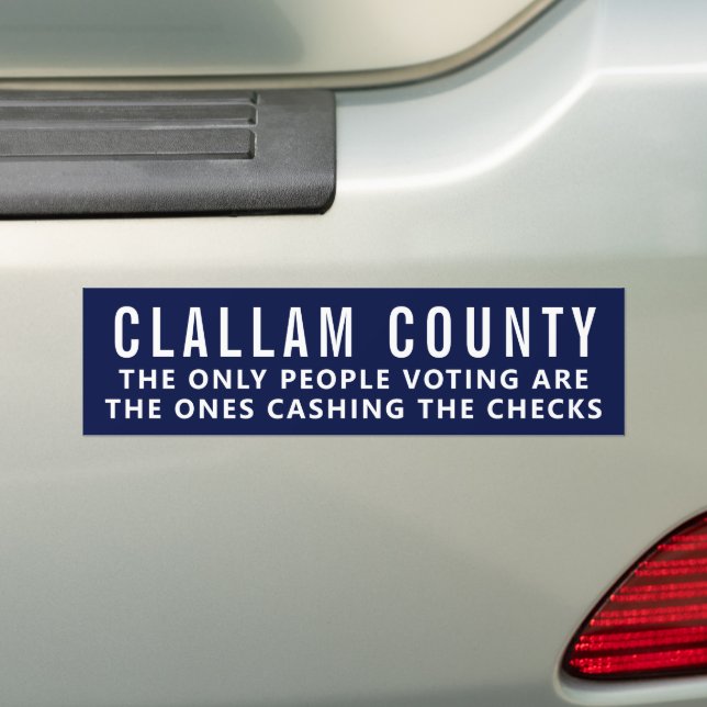 Adesivo Para Carro Clallam County Voting Humor Bumper Sticker (No carro)