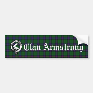 Adesivo Para Carro Clan Armstrong Crest Crachá e Tartan