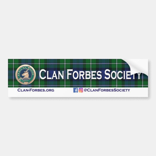 Adesivo Para Carro Clan Forbes Society Bumper Sticker (Frente)