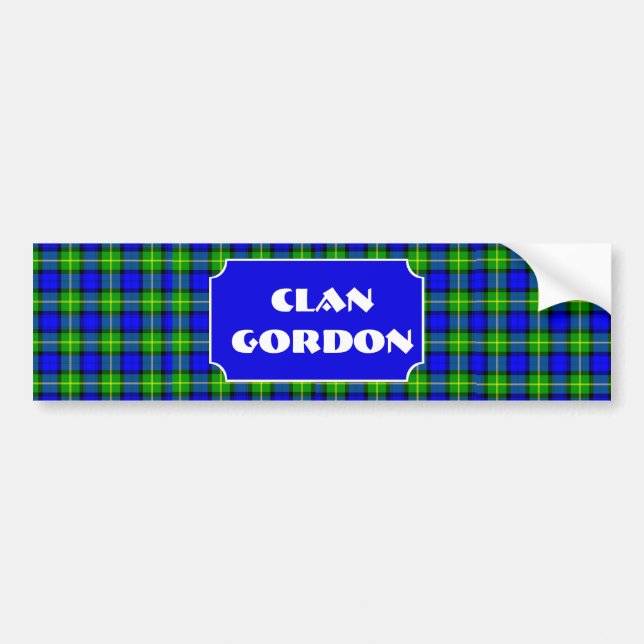 Adesivo Para Carro Clan Gordon Tartan Name (Frente)