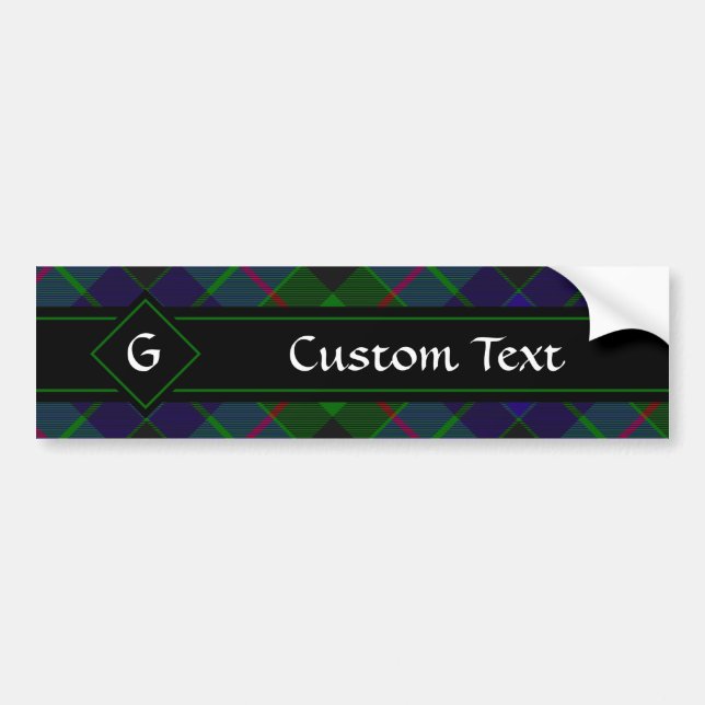 Adesivo Para Carro Clan Gunn Tartan Bumper Sticker (Frente)