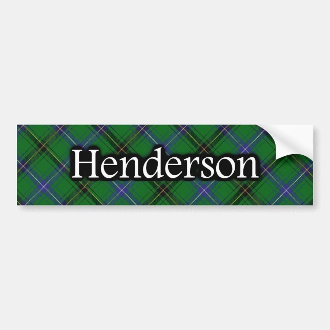 Adesivo Para Carro Clan Henderson Scottish Tartan Bumper Sticker (Frente)