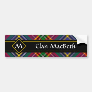 Adesivo Para Carro Clan MacBeth Tartan Bumper Sticker