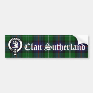 Adesivo Para Carro Clan Sutherland Crest Crachá & Tartan