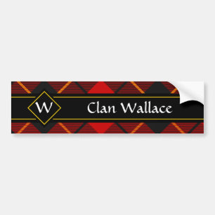 Adesivo Para Carro Clan Wallace Tartan Bumper Sticker