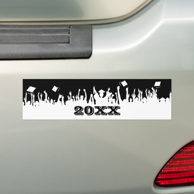 Adesivo Para Carro Classe de Celebração de Silhuette BumperSticker 20 (No carro)